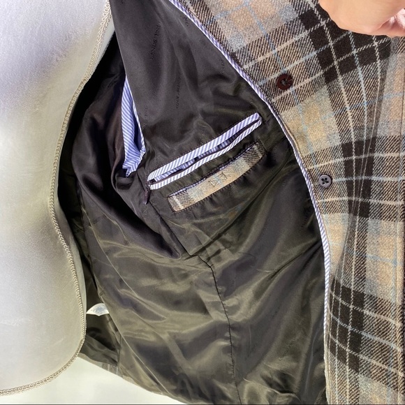 Lands End Wool Plaid Double Breasted Coat - Picture 8 of 16